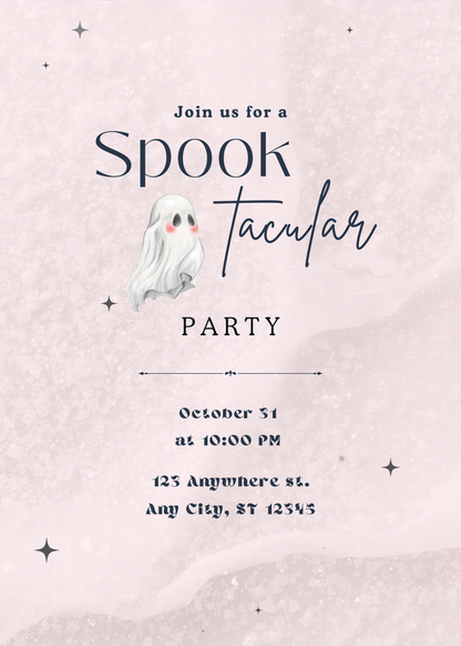 Glaze Pastel Spooky Party Invitation