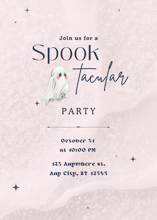 Glaze Pastel Spooky Party Invitation