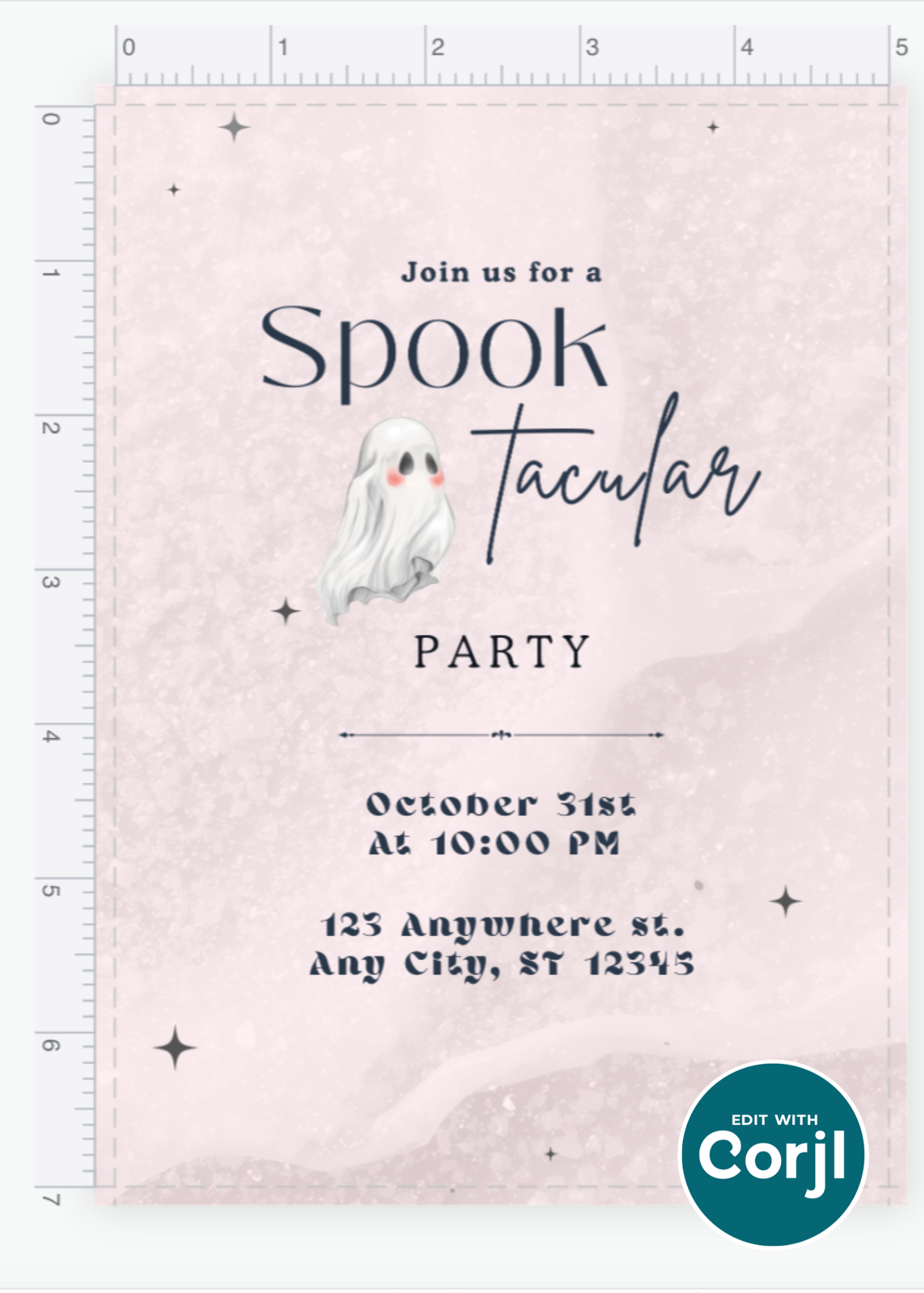 Glaze Pastel Spooky Party Invitation