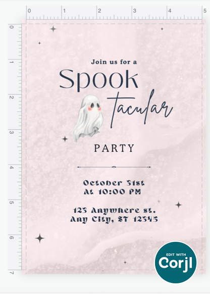 Glaze Pastel Spooky Party Invitation