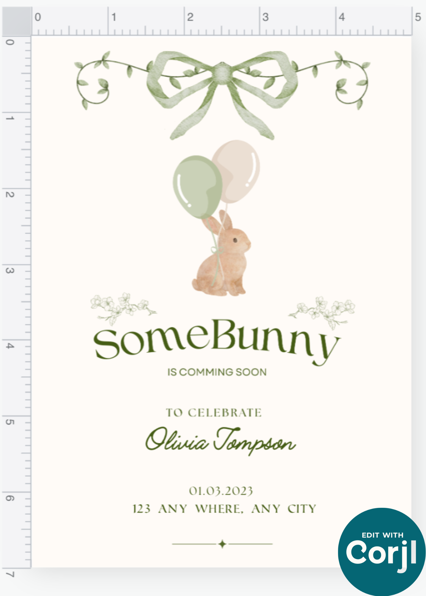 SomeBunny Boy Invitation
