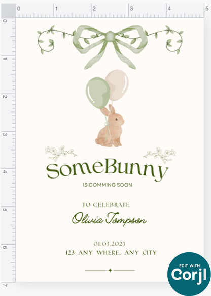 SomeBunny Boy Invitation
