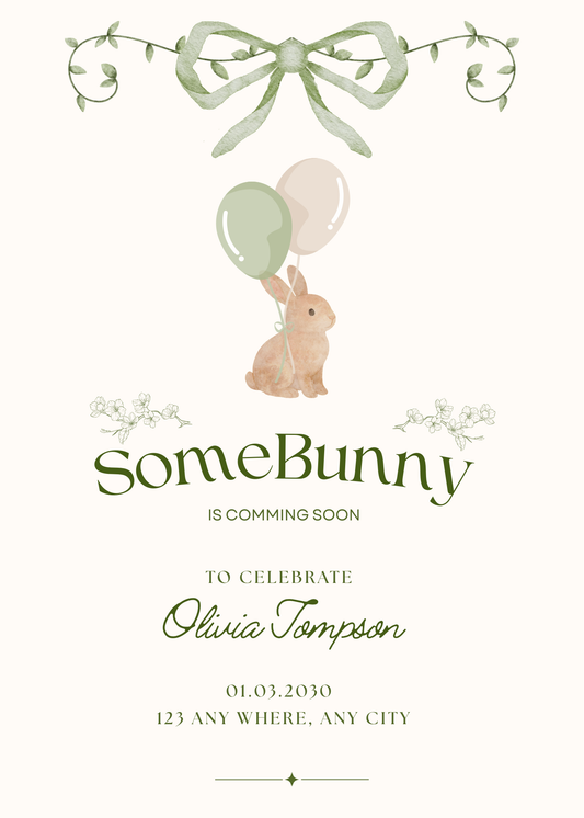 SomeBunny Boy Invitation