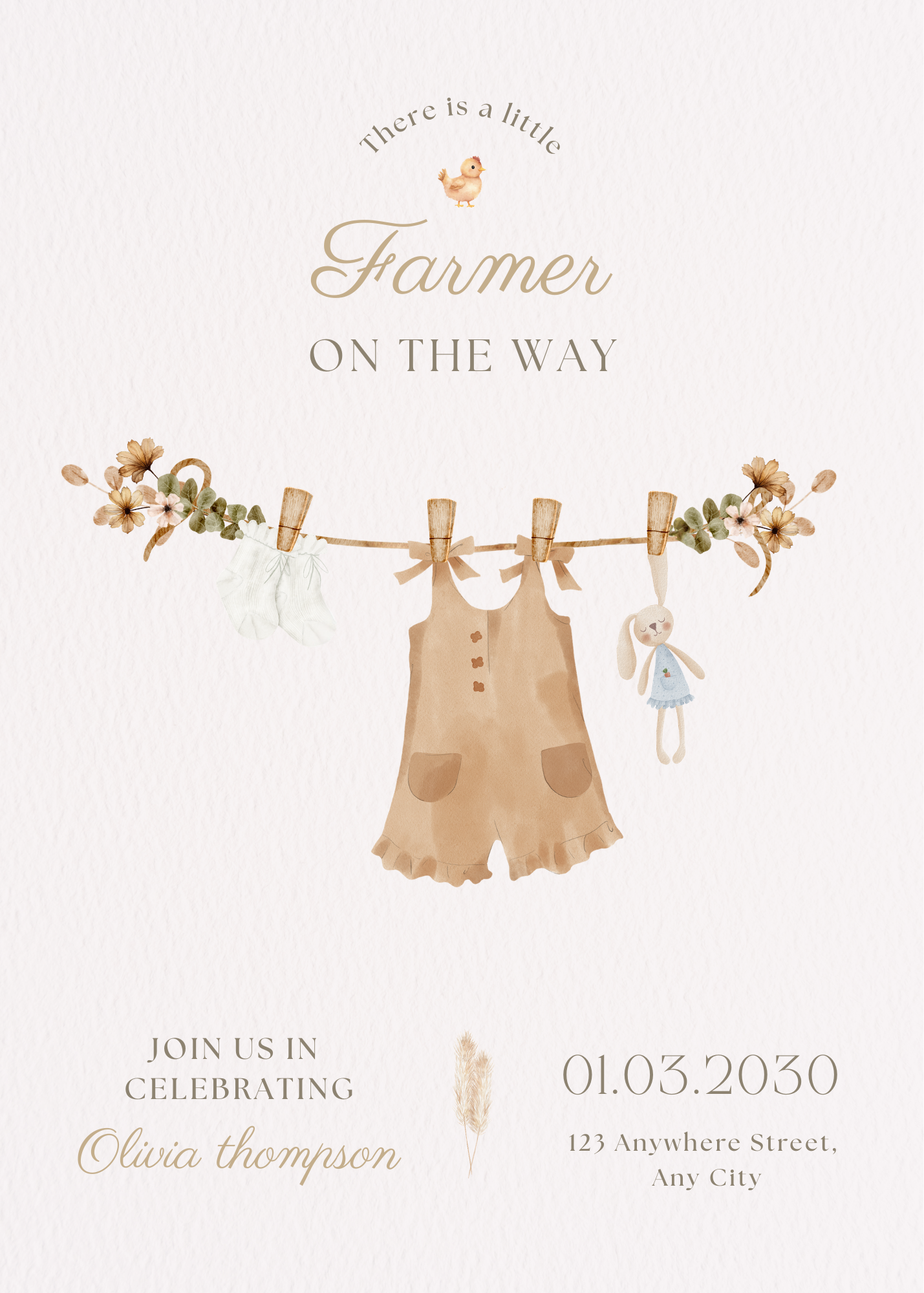 A Little Farmer Girl Invitation
